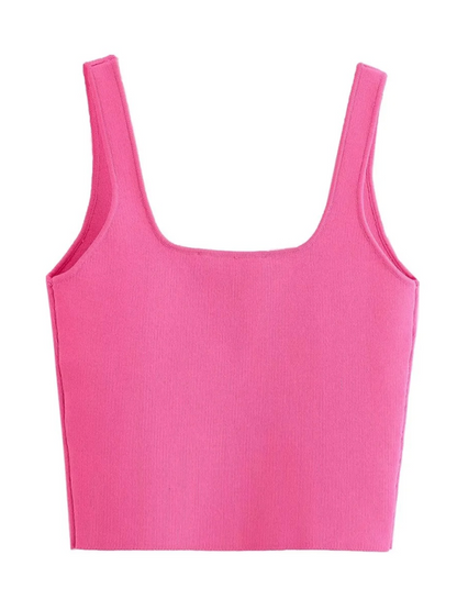 Cami Tops- Women Knitting Crop Tank Top- - IndioGear.com