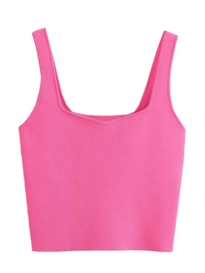 Cami Tops- Women Knitting Crop Tank Top- - IndioGear.com