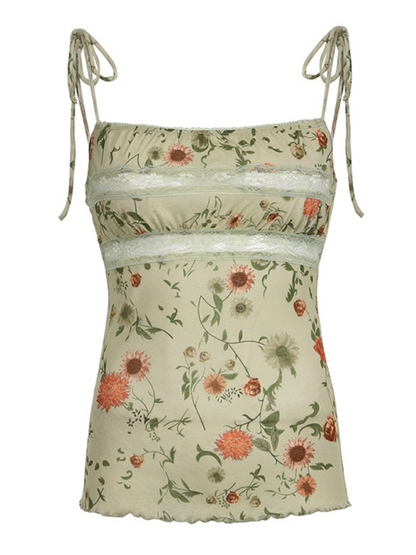 Camis- Floral Sleeveless Cami Top- - IndioGear.com