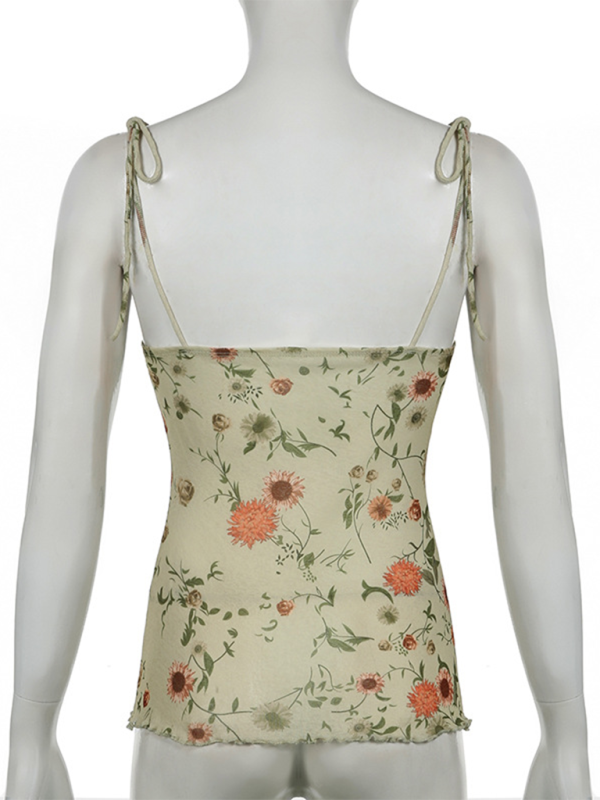 Camis- Floral Sleeveless Cami Top- - IndioGear.com