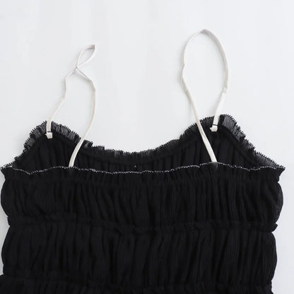 Camis Tops- Ruffled Peplum Cami Top- - IndioGear.com