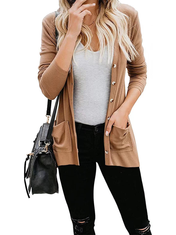 Cardigans- Boyfriend Cardigan for Casual Outings Fall Layering- - IndioGear.com