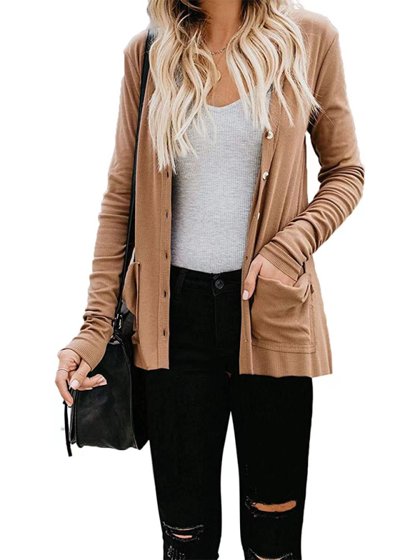 Cardigans- Boyfriend Cardigan for Casual Outings Fall Layering- - IndioGear.com