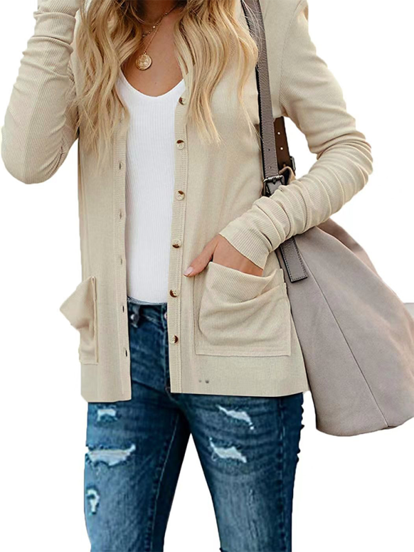 Cardigans- Boyfriend Cardigan for Casual Outings Fall Layering- - IndioGear.com