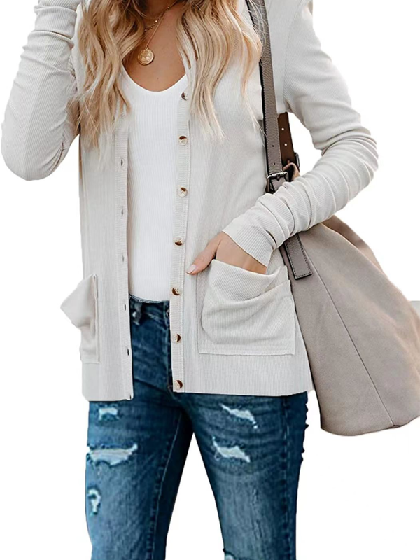 Cardigans- Boyfriend Cardigan for Casual Outings Fall Layering- - IndioGear.com