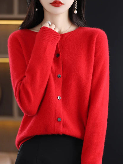 Cardigans - Cashmere Wool Cardigan Australian Wool Sweater