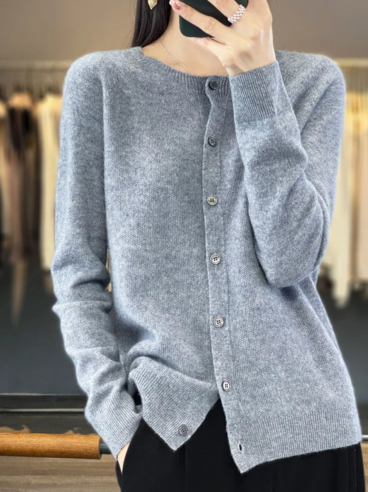 Cardigans - Cashmere Wool Cardigan Australian Wool Sweater