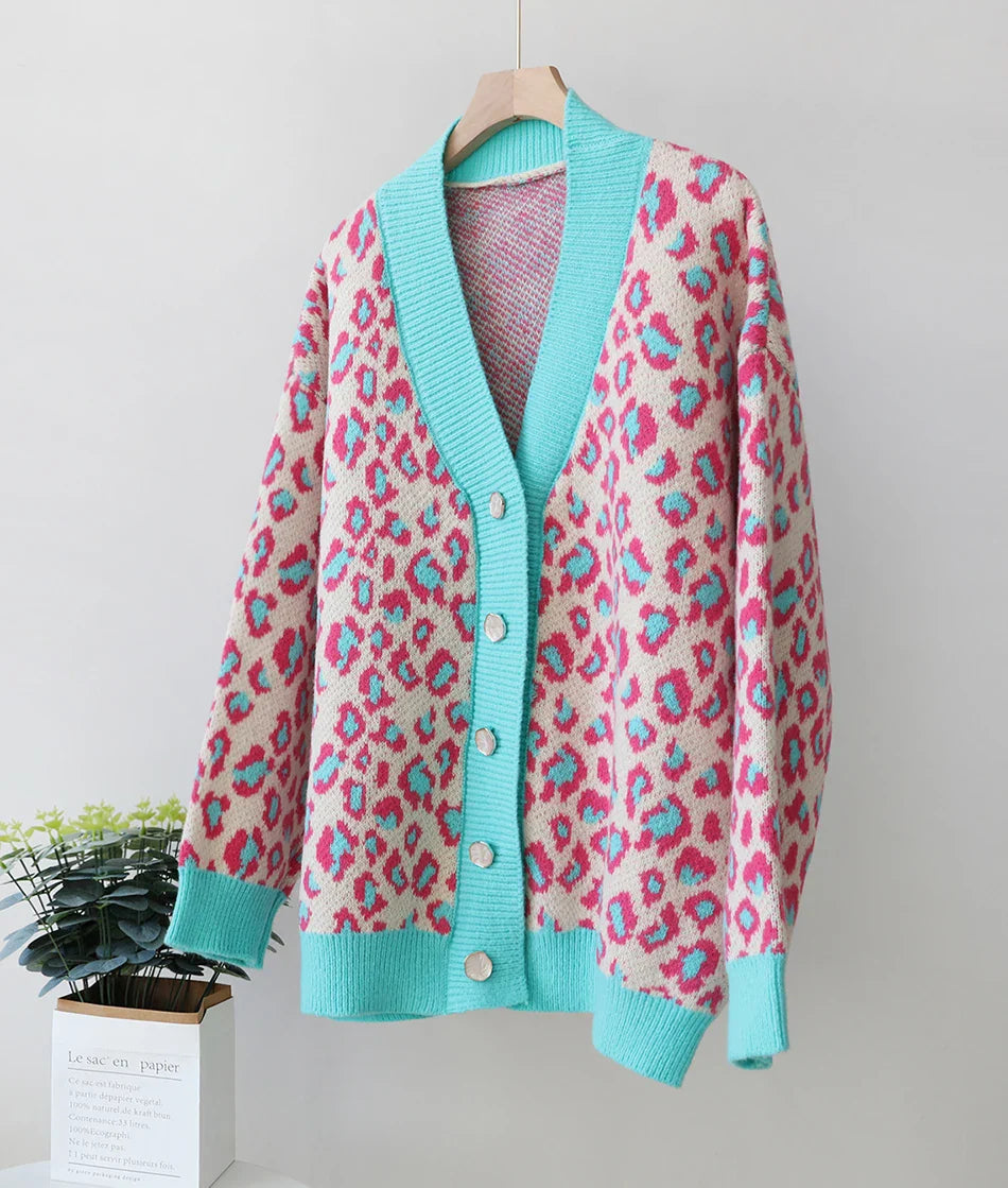 Cardigans- Cozy Chic Leopard Print Cardigan- - IndioGear.com