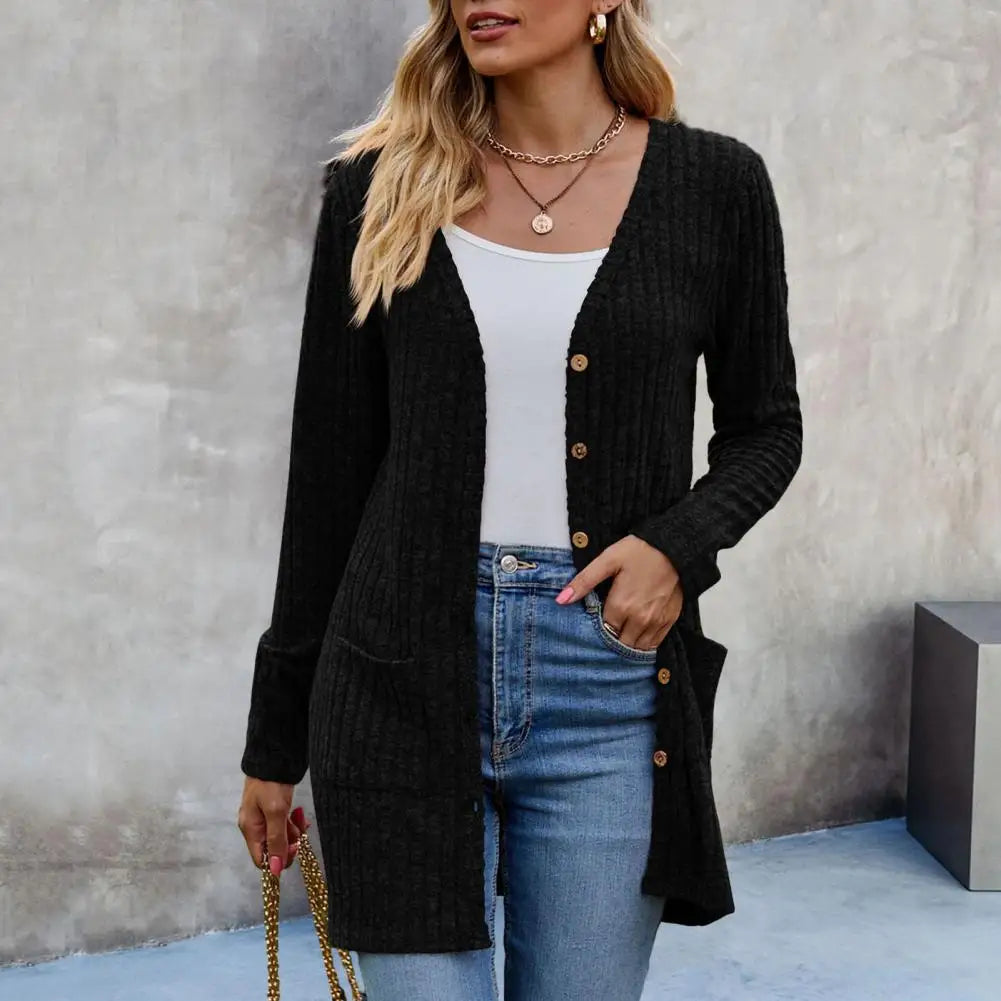 Cardigans- Essential Button-Up Duster Cardigan – Must-Have for All Seasons- - IndioGear.com