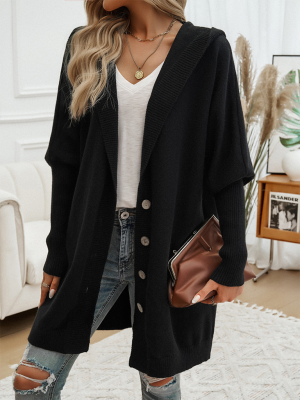 Cardigans- Favorite Fall Longline Hooded Cardigan for Women- - IndioGear.com