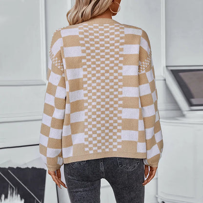 Cardigans- Grandpa Cardigans on Checkerboard Pattern- - IndioGear.com