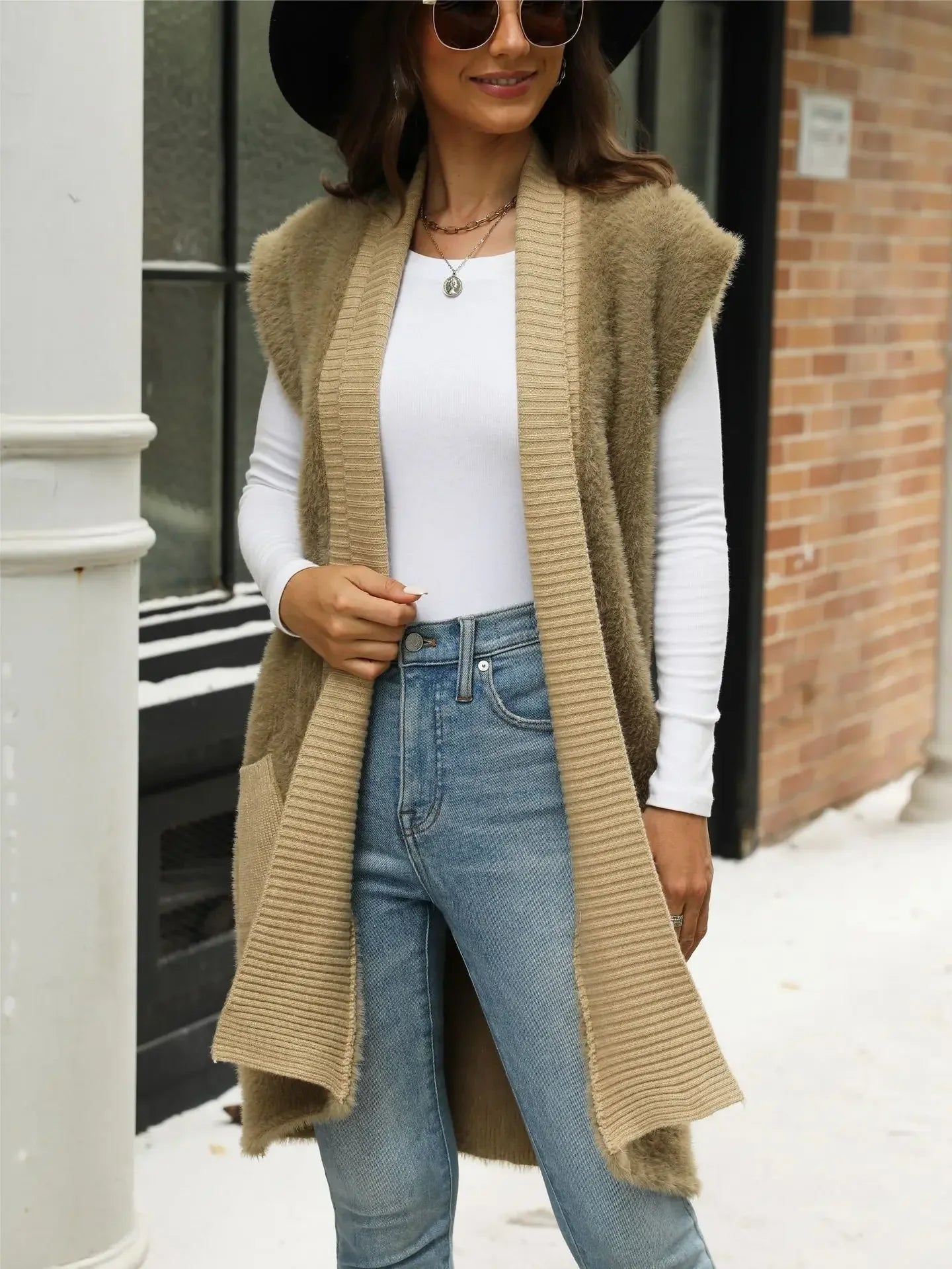 Cardigans - Minimalist Layering Long Vest – Smart Casual Essential