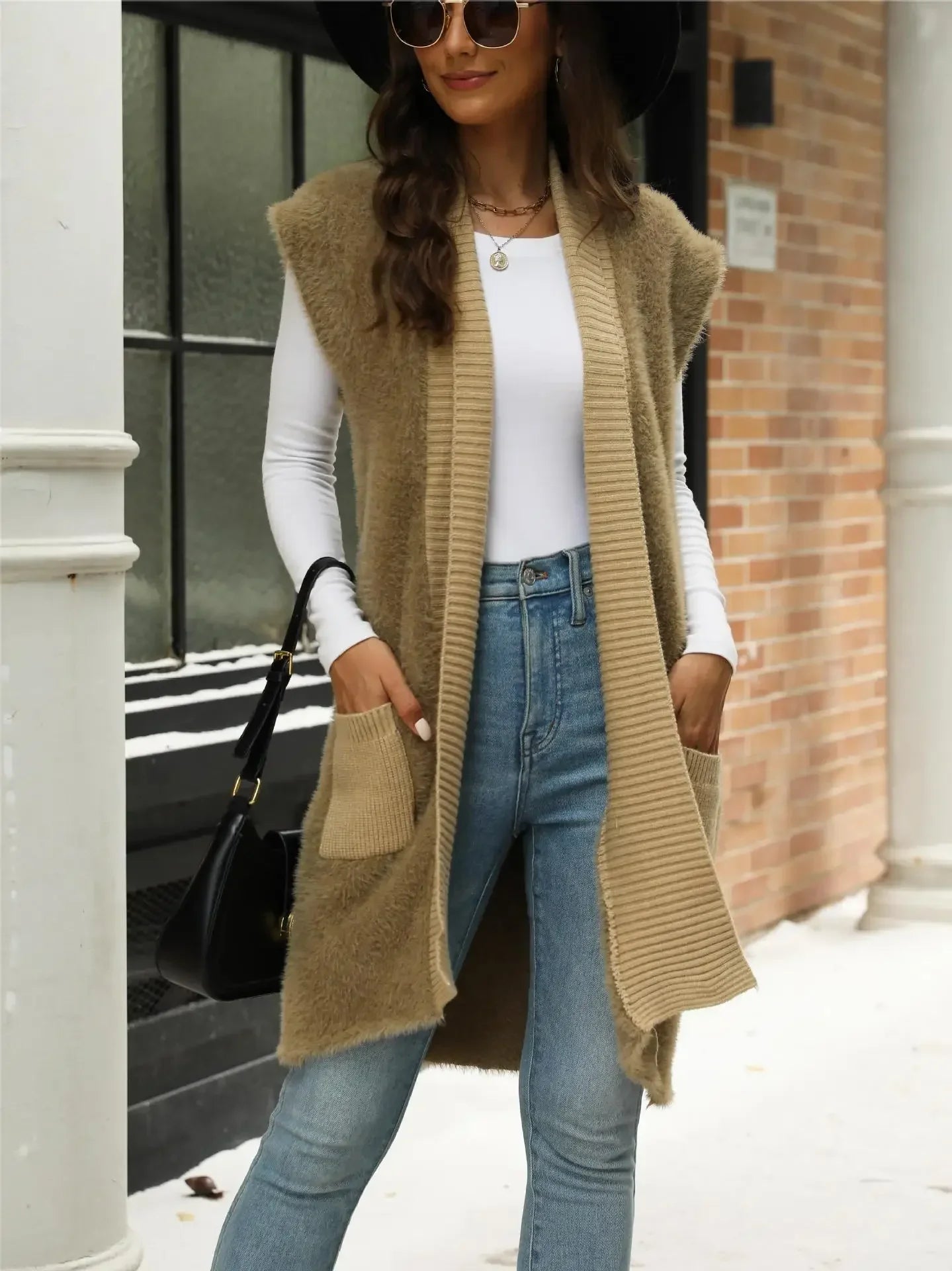 Cardigans - Minimalist Layering Long Vest – Smart Casual Essential