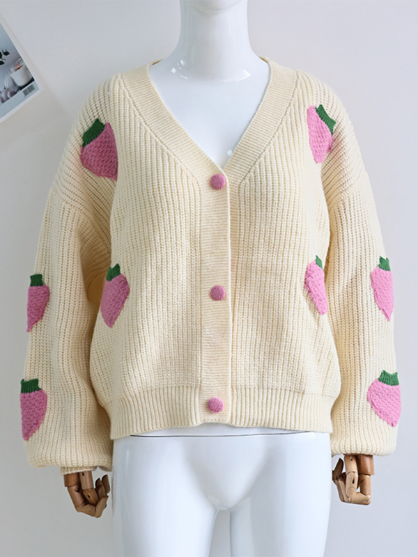 Cardigans- Whimsical Berry-Licious Cardigan- - IndioGear.com