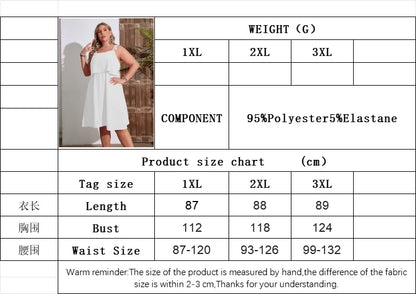 Casual Dresses- Summer Blouson Plus-Size Dress with Lace Detail- - IndioGear.com