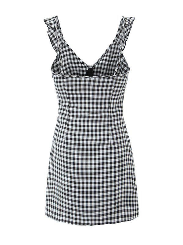 Casual Dresses- Women Checkmate Mini Dress- - IndioGear.com