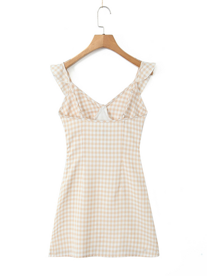 Casual Dresses- Women Checkmate Mini Dress- - IndioGear.com