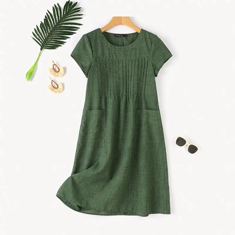 Casual Dresses- Women's A-Line Knee-Length Dress for Casual Outings- - IndioGear.com