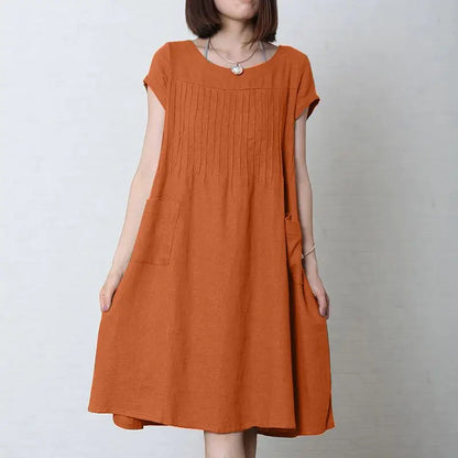 Casual Dresses- Women's A-Line Knee-Length Dress for Casual Outings- - IndioGear.com