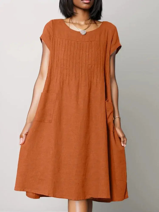 Casual Dresses- Women's A-Line Knee-Length Dress for Casual Outings- - IndioGear.com