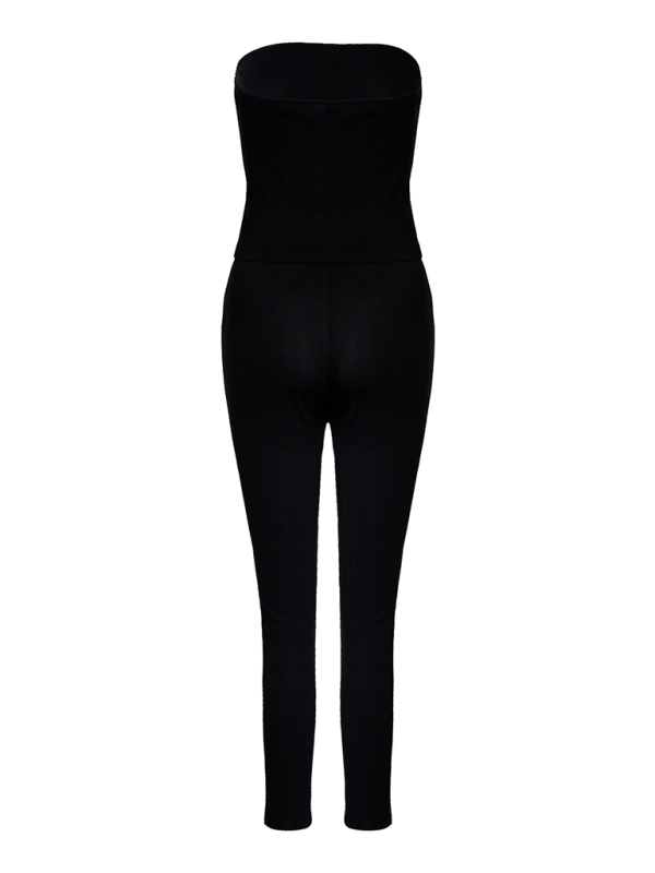 Casual Outfits- Women’s Tube Top & Slim Fit Pencil Leggings Casual Outfit- - IndioGear.com