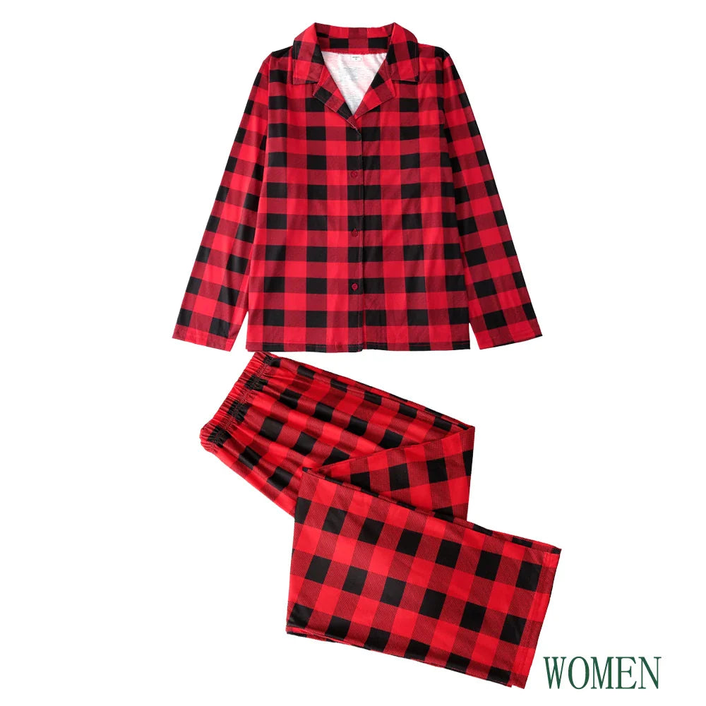 Classic Christmas Plaid Pajama Sets for the Whole Family