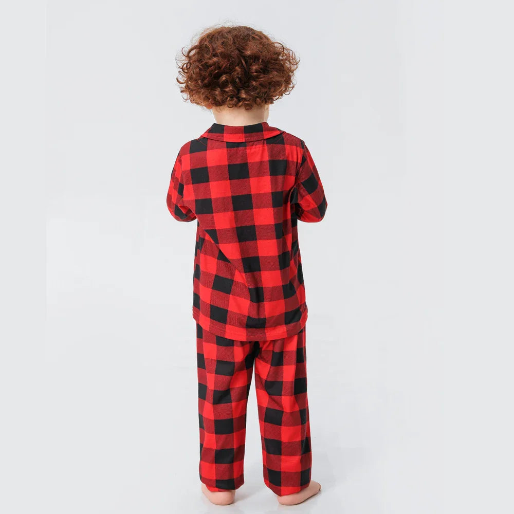 Ensembles de pyjama classiques de Noël à carreaux pour toute la famille