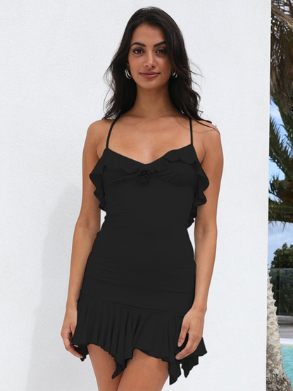 Clubbing Dresses- Summer Romance Ruffled Mini Dress- - IndioGear.com