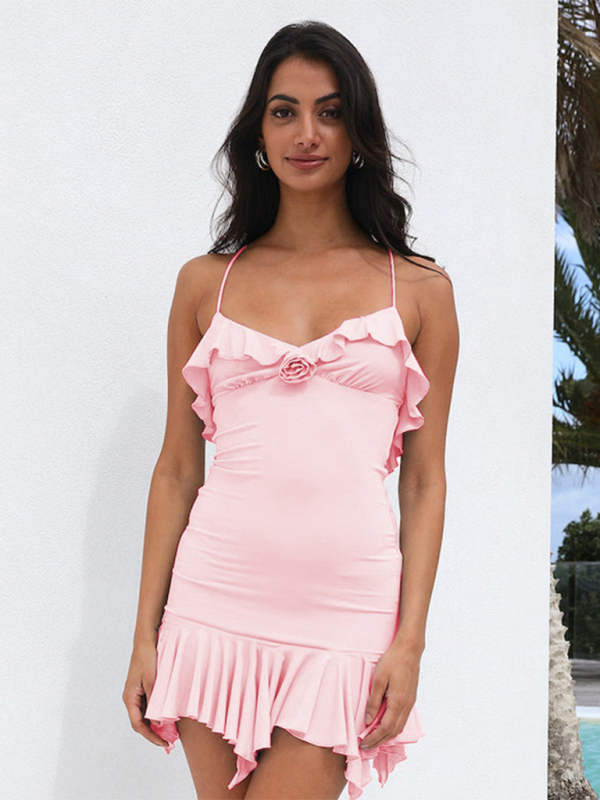 Clubbing Dresses- Summer Romance Ruffled Mini Dress- - IndioGear.com