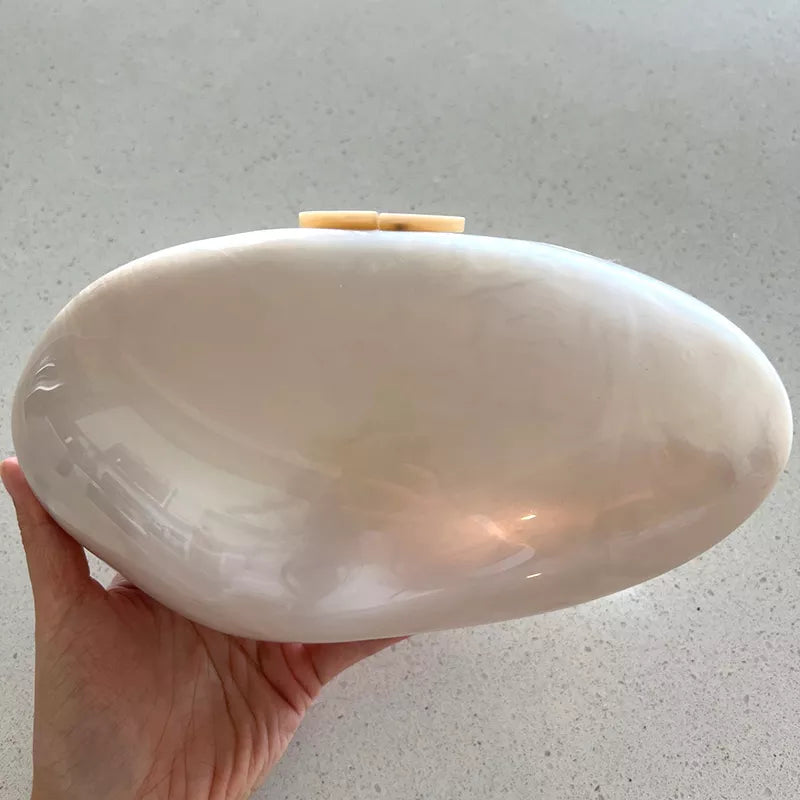 Clutches- Pearl Clutch for Weddings - Shell-Shaped Purse for Party & Cocktail Events- - IndioGear Fashion and Gear