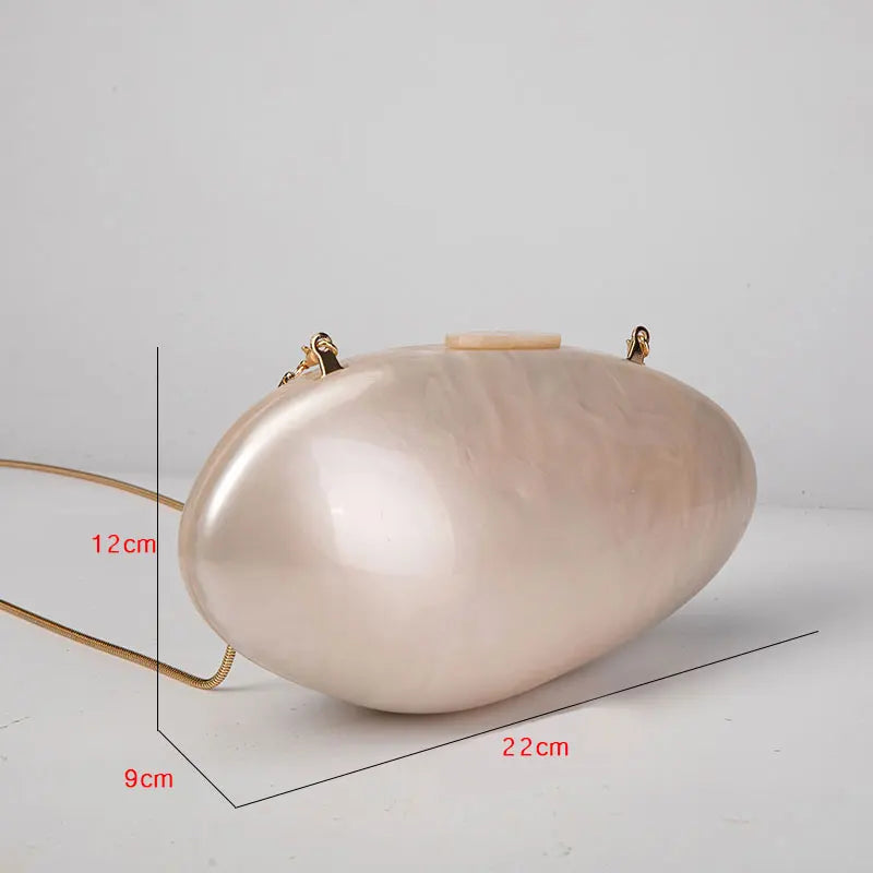 Clutches- Pearl Clutch for Weddings - Shell-Shaped Purse for Party & Cocktail Events- - IndioGear Fashion and Gear