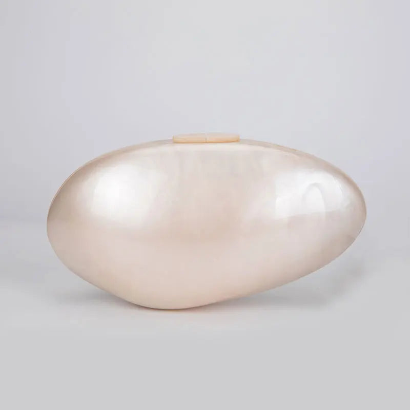 Clutches- Pearl Clutch for Weddings - Shell-Shaped Purse for Party & Cocktail Events- - IndioGear Fashion and Gear