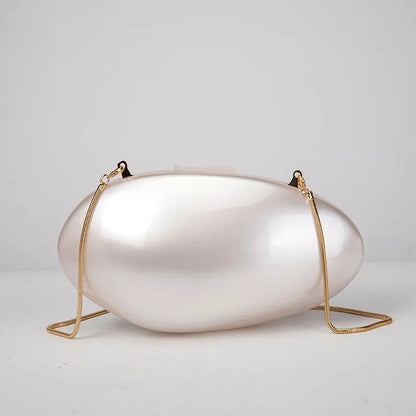 Clutches- Pearl Clutch for Weddings - Shell-Shaped Purse for Party & Cocktail Events- - IndioGear Fashion and Gear