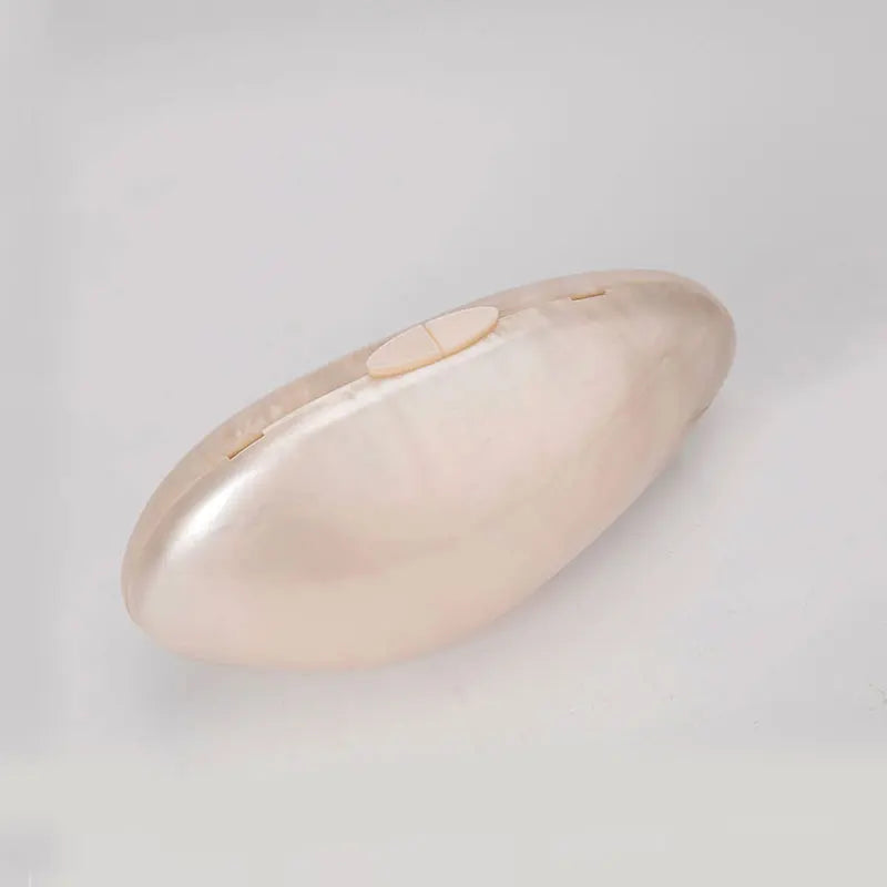 Clutches- Pearl Clutch for Weddings - Shell-Shaped Purse for Party & Cocktail Events- - IndioGear Fashion and Gear