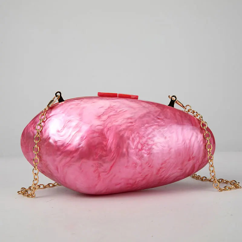 Clutches- Pearl Clutch for Weddings - Shell-Shaped Purse for Party & Cocktail Events- - IndioGear Fashion and Gear