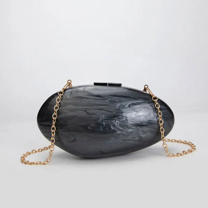 Clutches- Pearl Clutch for Weddings - Shell-Shaped Purse for Party & Cocktail Events- Black- IndioGear Fashion and Gear