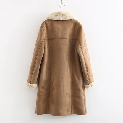 Coats- Women Cashmere Long Coat with Bamboo Fiber & Camel Filling- - IndioGear.com