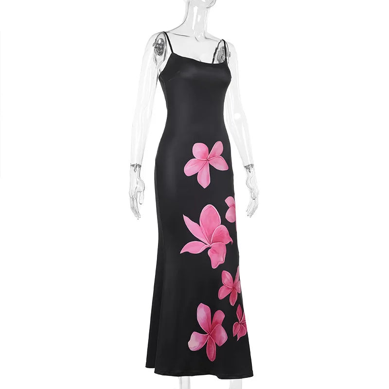 Cocktail Dresses- Elegant Mermaid Floral Dress for Cocktails- - IndioGear.com