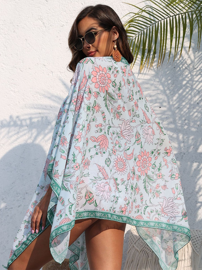 Exotic Women's Floral Beach Shawl Cover-Up for Tropical Getaways