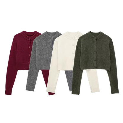 Crop Cardigans- Sophisticated Cropped Cardigan – Perfect Layering Piece- - IndioGear