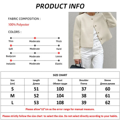 Cropped Jackets- Elegant Structured Cropped Jacket- - IndioGear.com