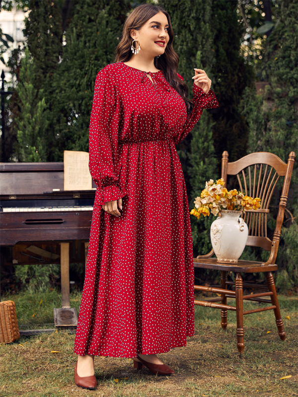 Curvy Dresses- Elegant Plus Size Midi Dress for Day to Night Glamour- - IndioGear.com