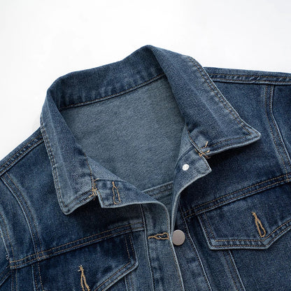 Denim Jackets- Cool Girl Frayed Denim Jacket- - IndioGear.com