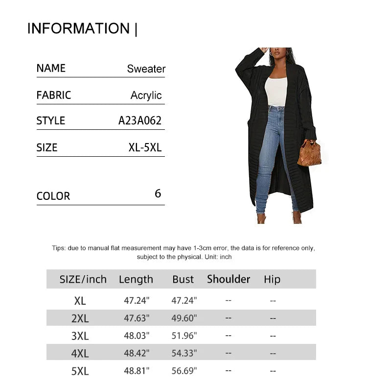 Duster Cardigans- Women Longline Duster Cardigan for Winter- - IndioGear.com