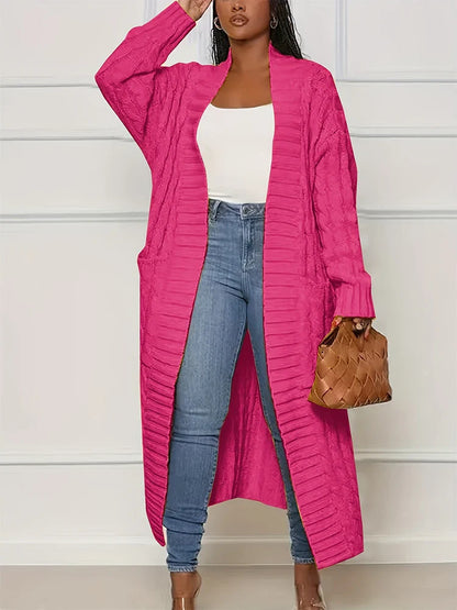 Duster Cardigans- Women Longline Duster Cardigan for Winter- Rose- IndioGear.com