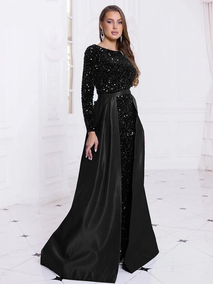 Elegant Dresses- Elegant Mermaid Gown Formal Dress with Detachable Train- - IndioGear.com