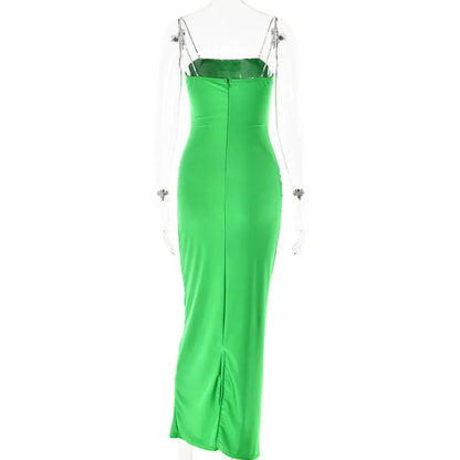 Elegant Dresses- Elegant Sheath Maxi Dress Gown for Award Ceremonies- - Chuzko Women Clothing