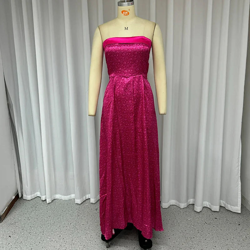 Elegant Dresses- Elegant Sparkle Strapless Gown Dress for Formal Evenings- - IndioGear.com