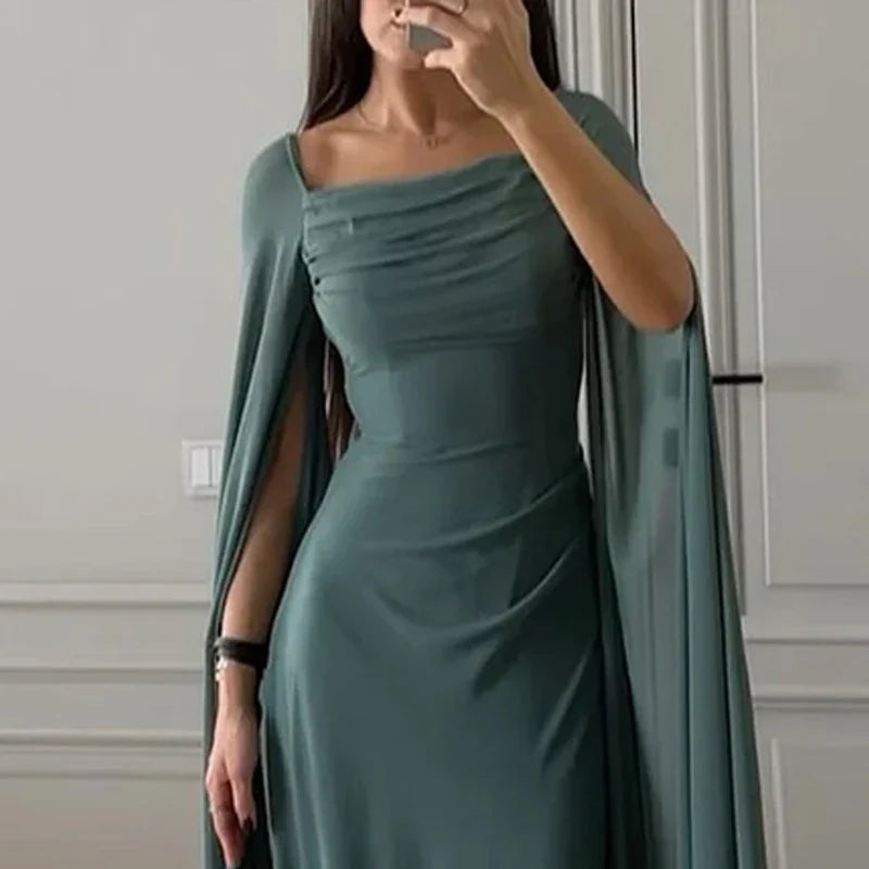 Elegant Dresses- Elegant Square Neck Gown Dress for Black-tie Events- - IndioGear.com