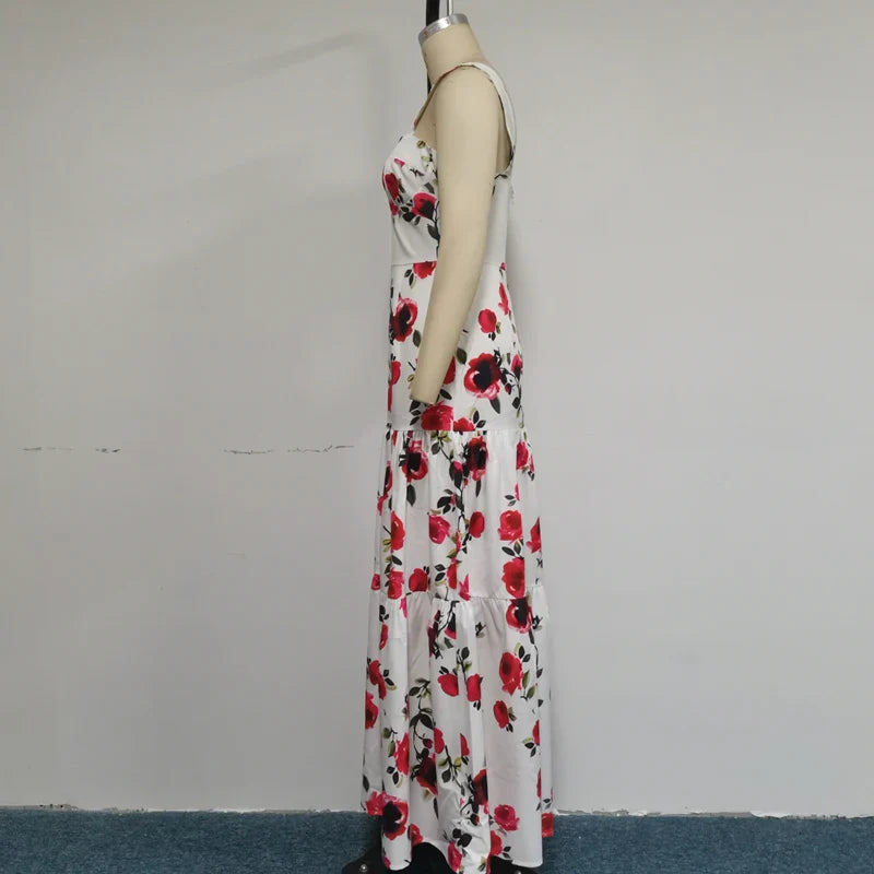 Elegant Dresses- Garden Wedding Floral Maxi Dress- - IndioGear.com